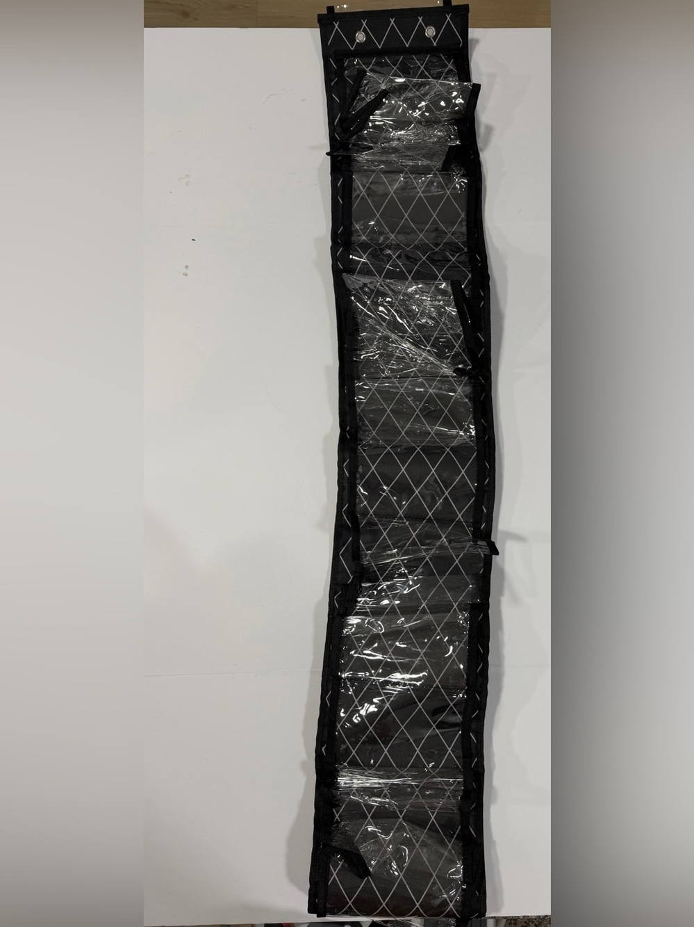 Hanging Shoe Organizer with Clear Pockets